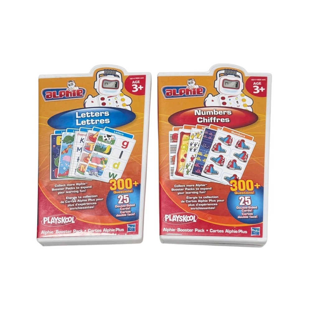 Playskool Alphie 2 Booster 59 Cards Letters Numbers with 2 cartridges